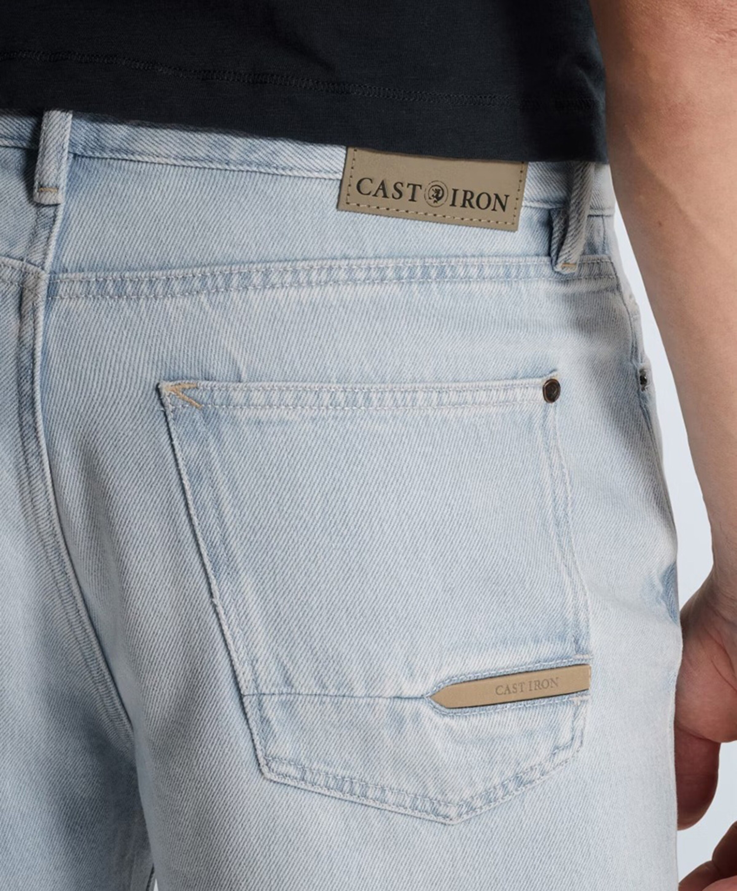 Cast Iron STEEPER TRUE SUMMER BLEACH heren korte broek zwart