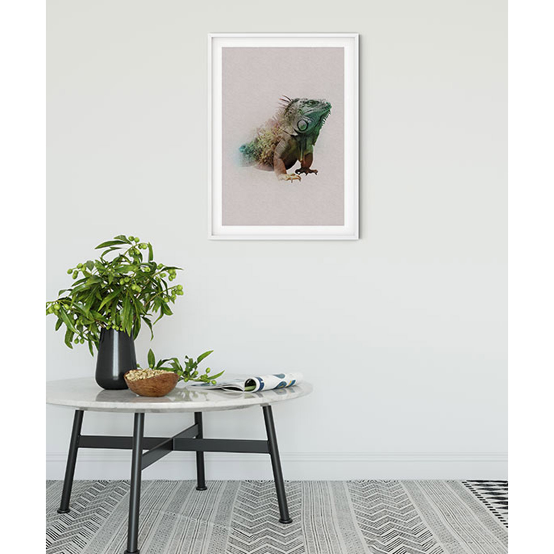 Wandbild ANIMALS PARADISE IGUANA - 50x70 cm