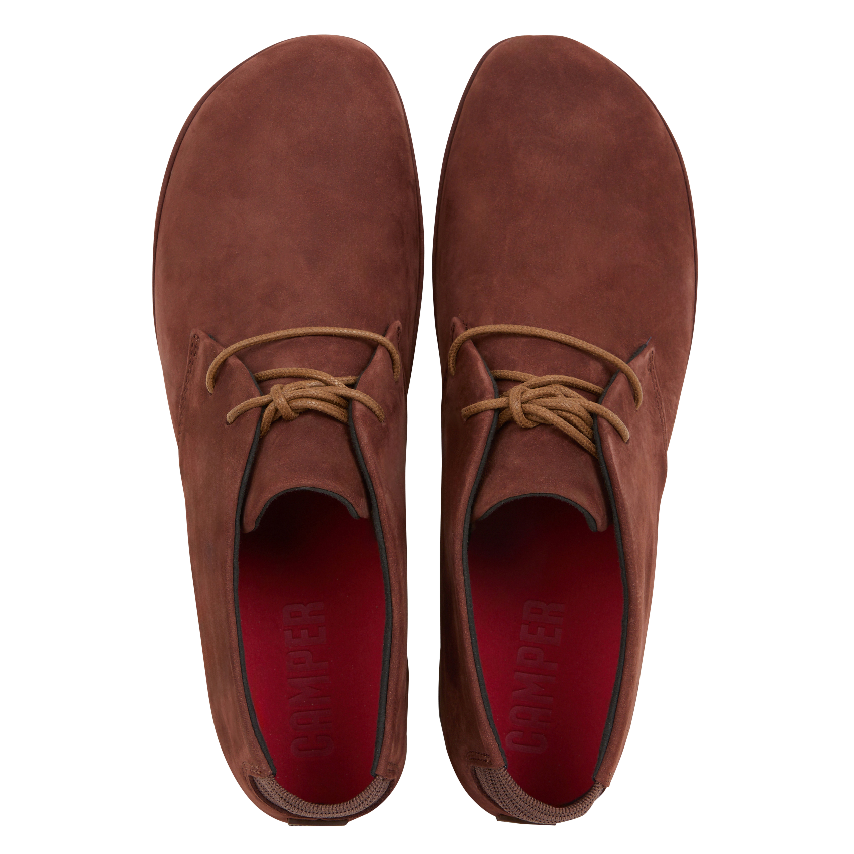 RIGHT NINA - Derbies plates en cuir velours | Marron