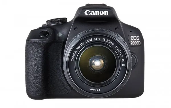 Canon EOS 2000D - Digitalkamera - SLR - 24.1 MP - APS-C - 1080p / 30 fps - 3x optisk zoom EF-S 18-55 mm IS II og EF 75-300 mm III objektiver - Wi-Fi, NFC