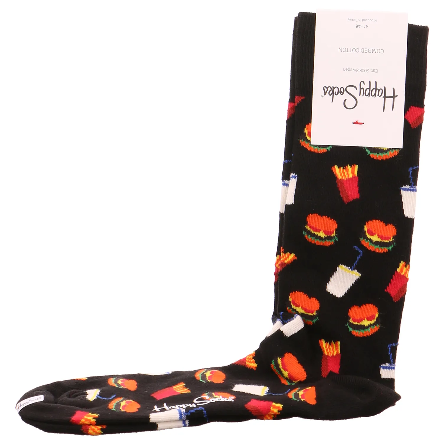 HAPPY SOCKS Freizeitsocken Schwarz Textil