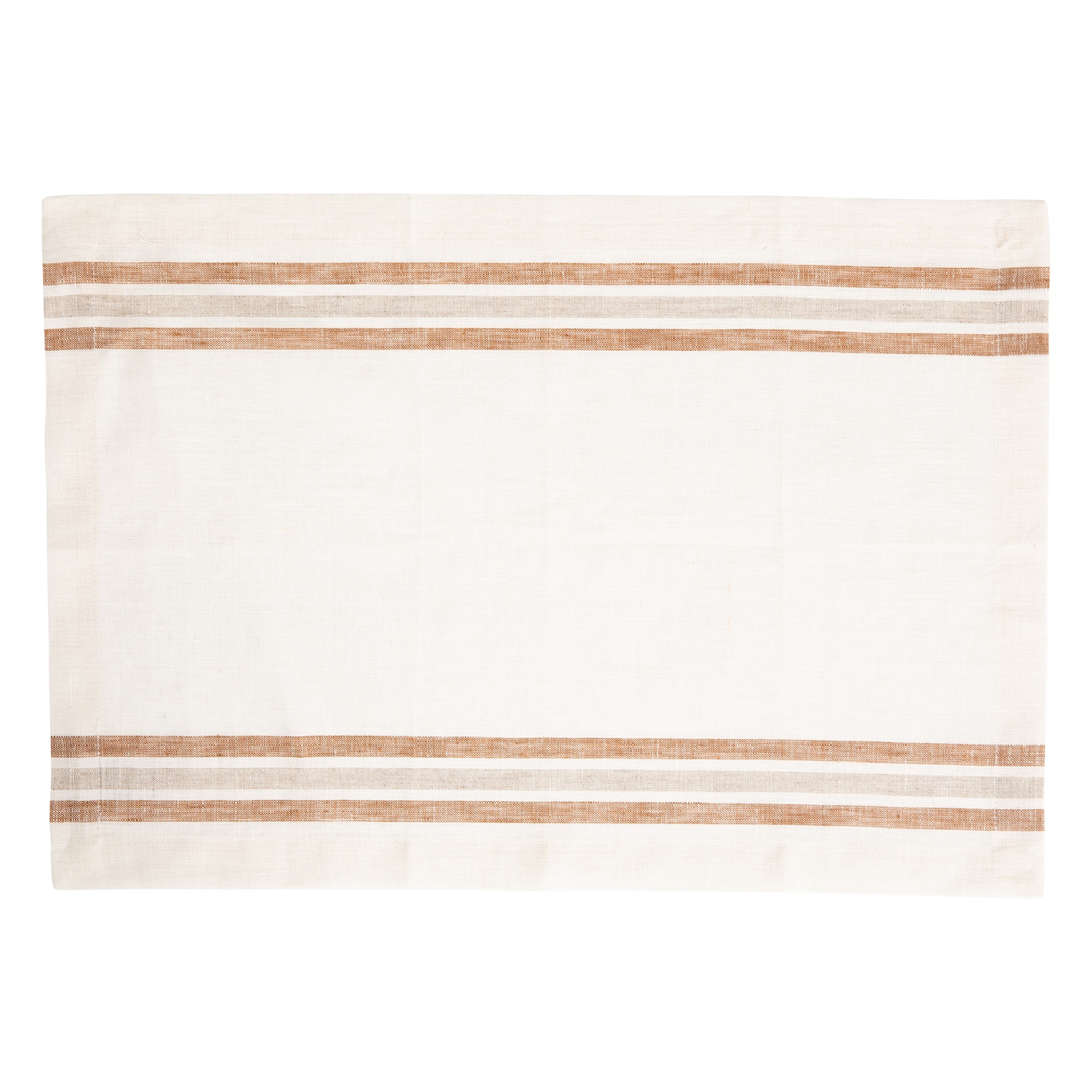 Set de table rayé en lin| Beige