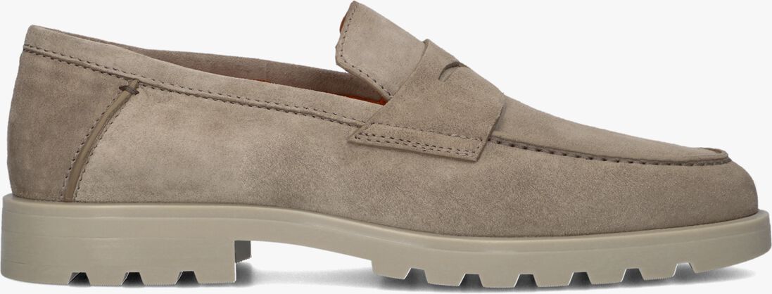 taupe santoni loafers sue penny loafer gz