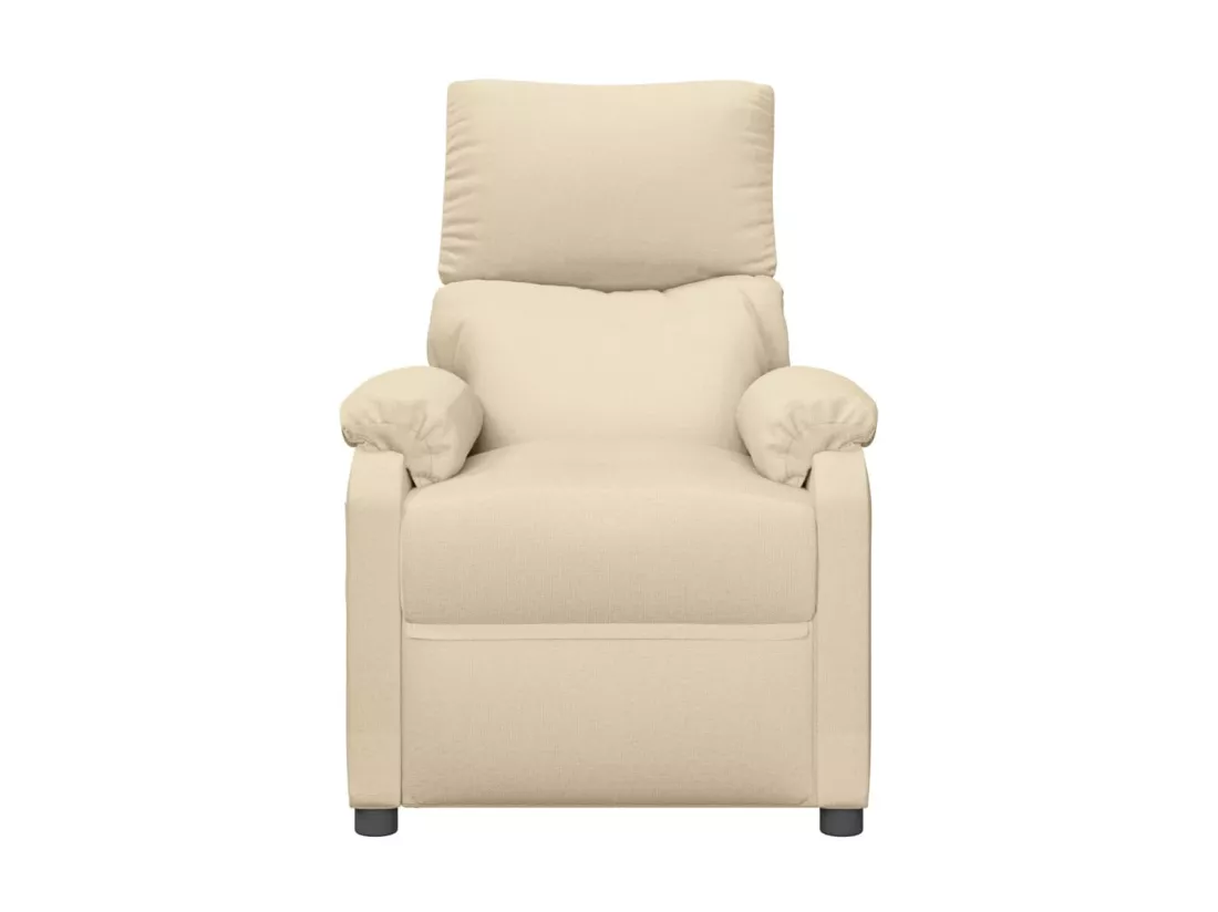 Fauteuil inclinable électrique Crème Tissu