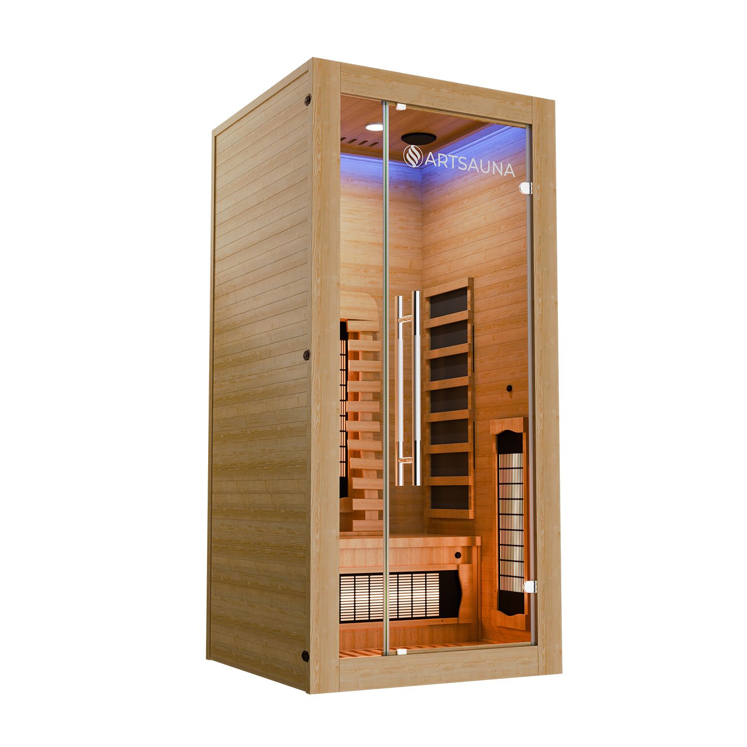 Artsauna Infrarotkabine Kiruna90 Premium Dual Technologie - Vollspektrumstrahler & Flächenstrahler