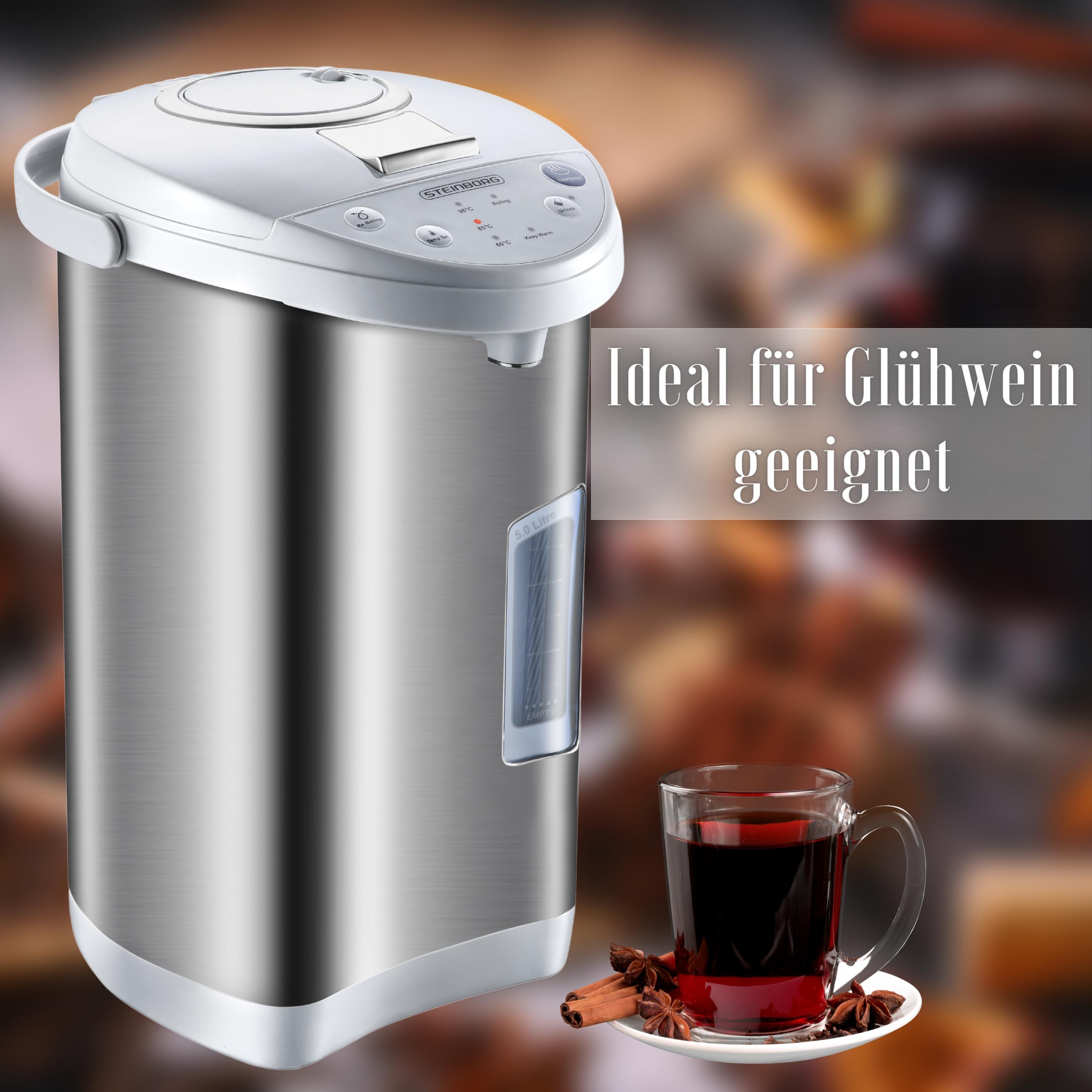 Steinborg Thermopot 5L Heißwasserspender 3 Temperaturstufen 680W