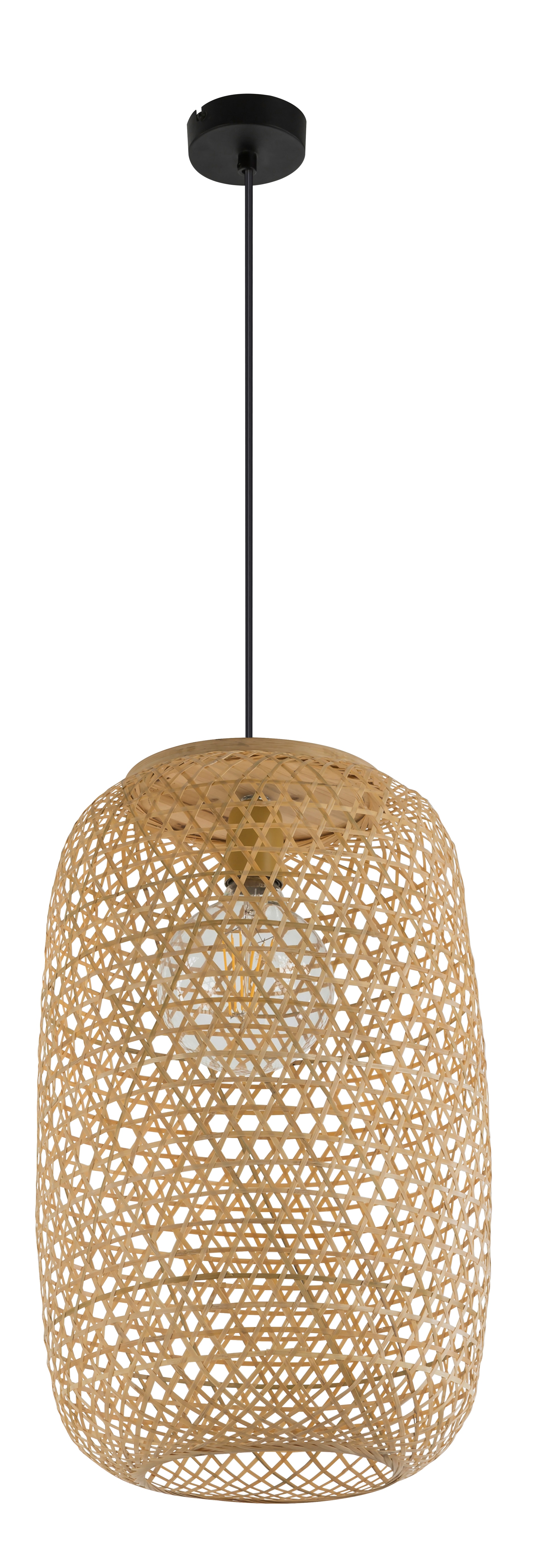 GLOBO Retrofit Pendelleuchte MIRENA 31 cm Bambus