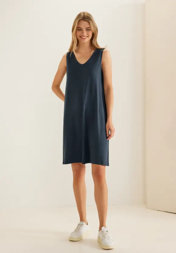 Kleid in Unifarbe - cool vintage green