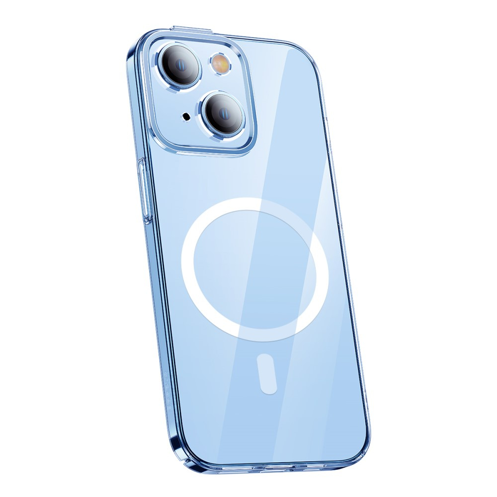iPhone 14 MagSafe Crystal Hardcase Hülle mit Kameraschutz   Display Panzerglas - Transparent