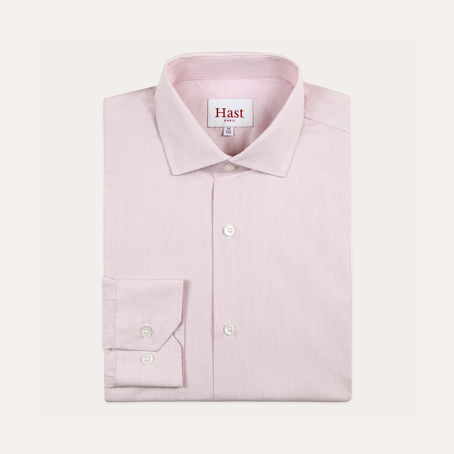 Pink micro-striped poplin shirt