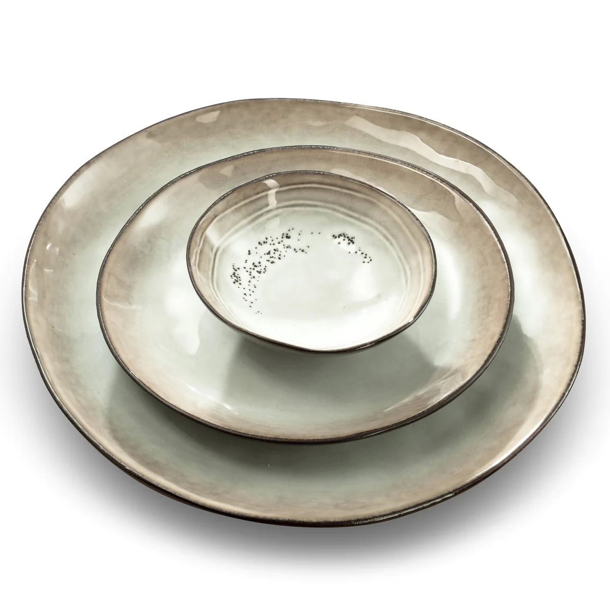 Shadow Nacre - Plat ovale grand modèle 35.5 x 14 cm (x2) Médard de Nob