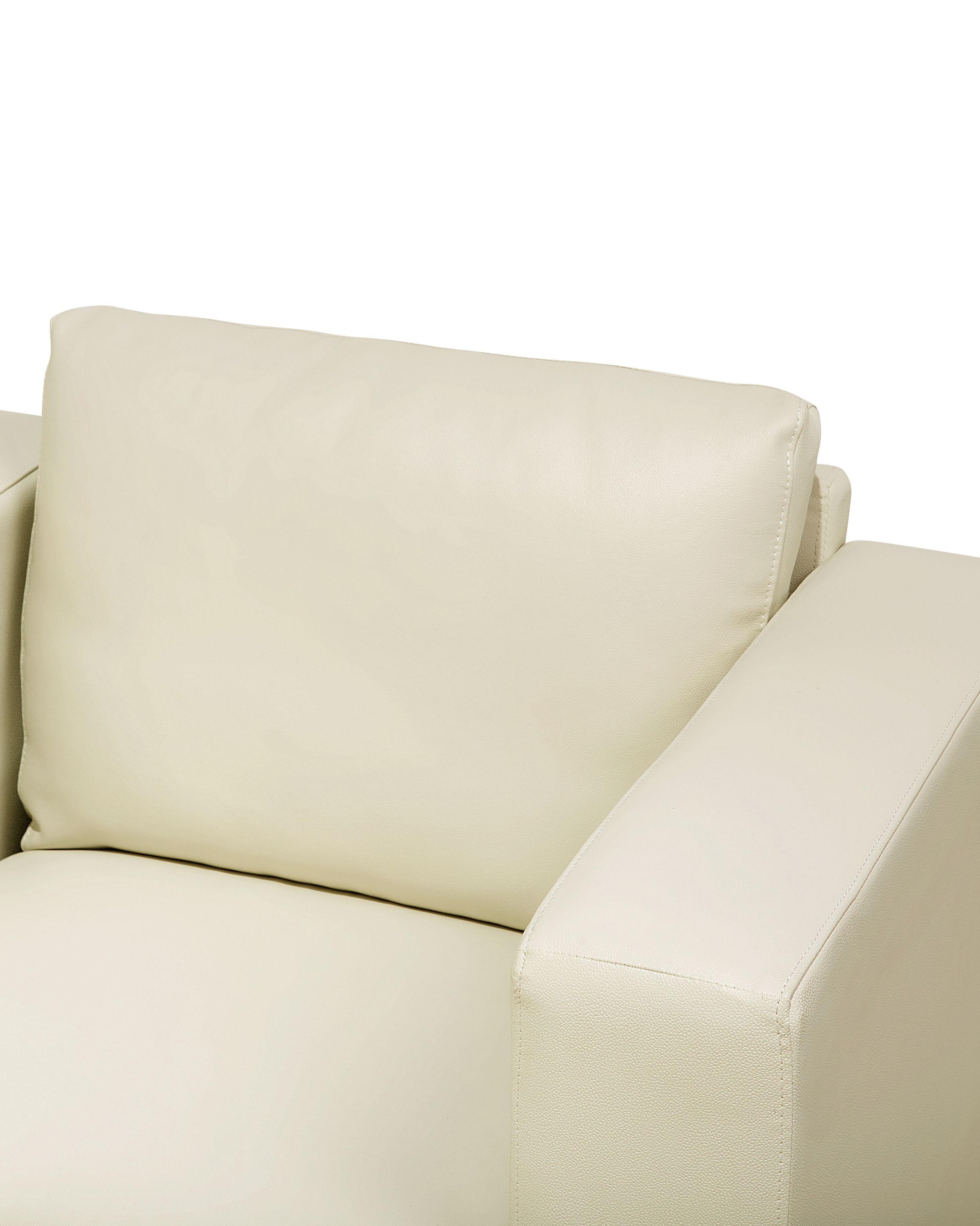 Fauteuil HELSINKI Leer Lichtbeige