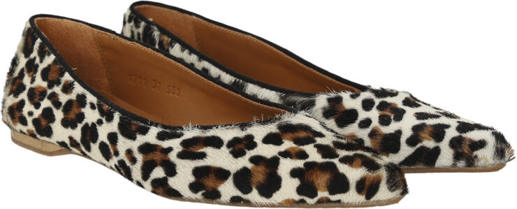 ANGULUS Spids ballerina i leopardmønstret p 3620/1163 leopard/black