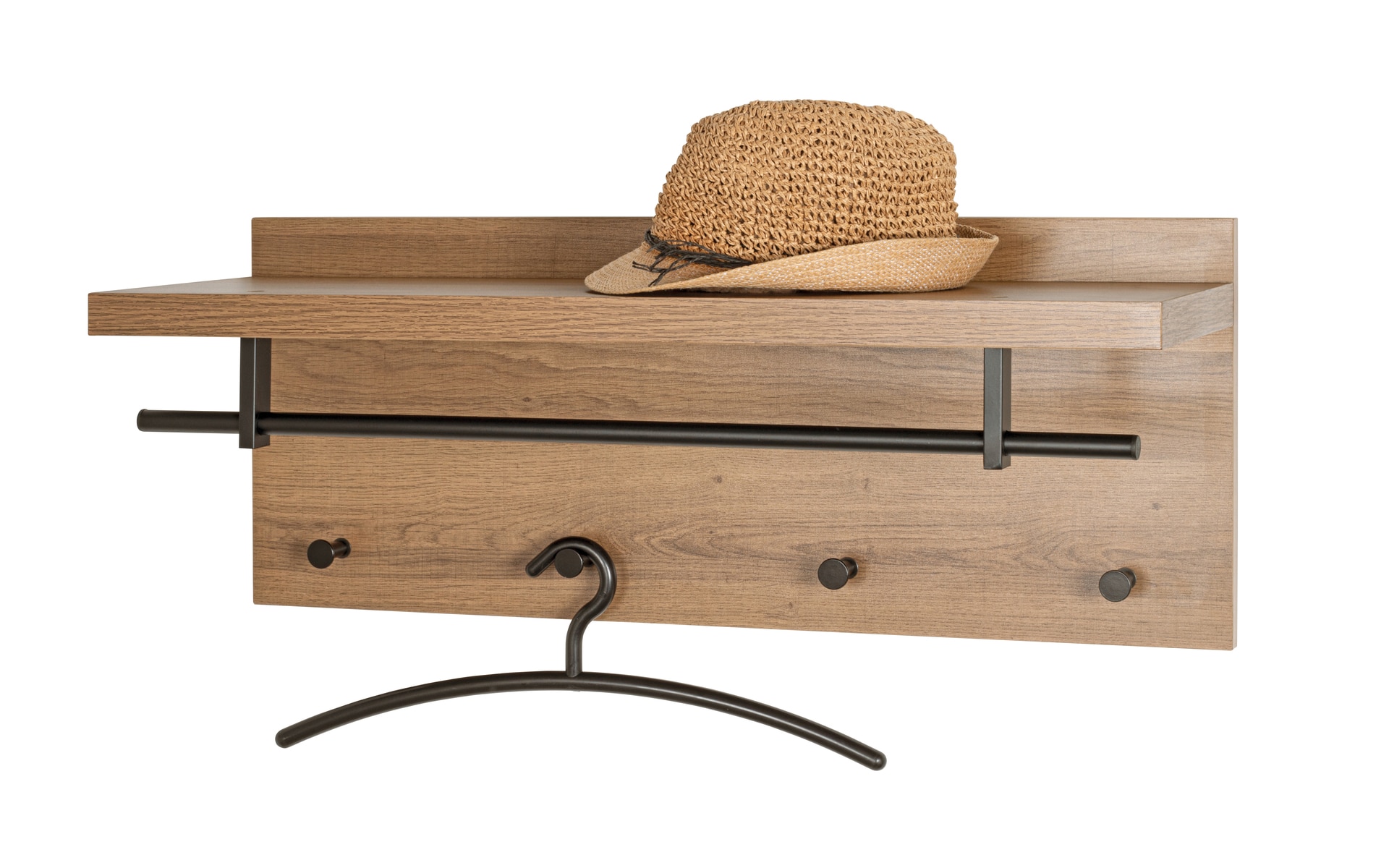Wandgarderobe 75 x 30 cm braun/schwarz