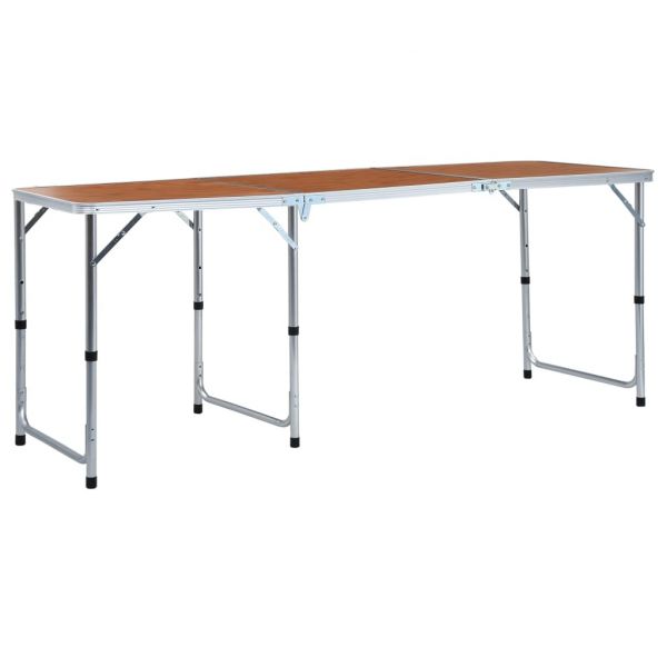 Mesa De Campismo Dobrável 180x60 Cm Alumínio - 48174