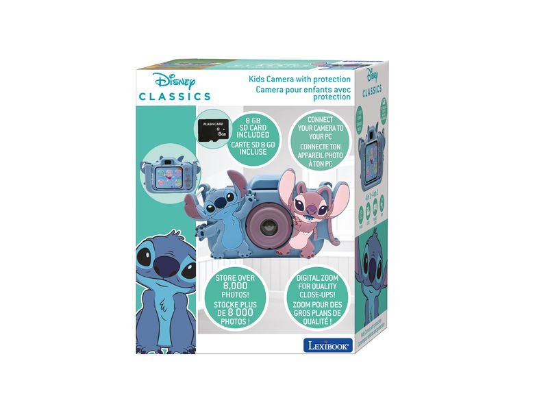 Lexibook Kinderkamera mit Schutz Stitch Robuste Digitalkamera für junge Fotografen