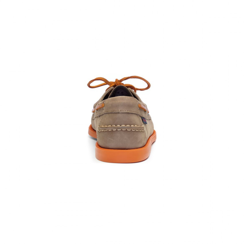 DOCKSIDES NUBUCK Brown Taupe Orange-CHAUSSURES BATEAU POUR HOMME EN NUBUCK BROWN TAUPE ORANGE