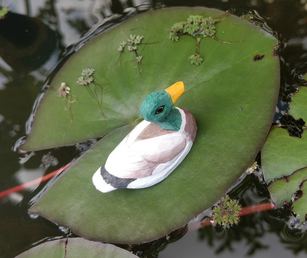 Figurine canard colvert