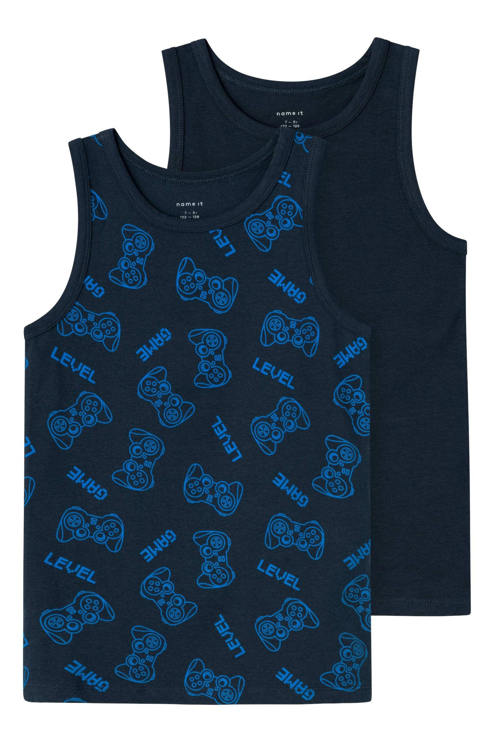 NAME IT hemd NKMTANK- set van 2 donkerblauw