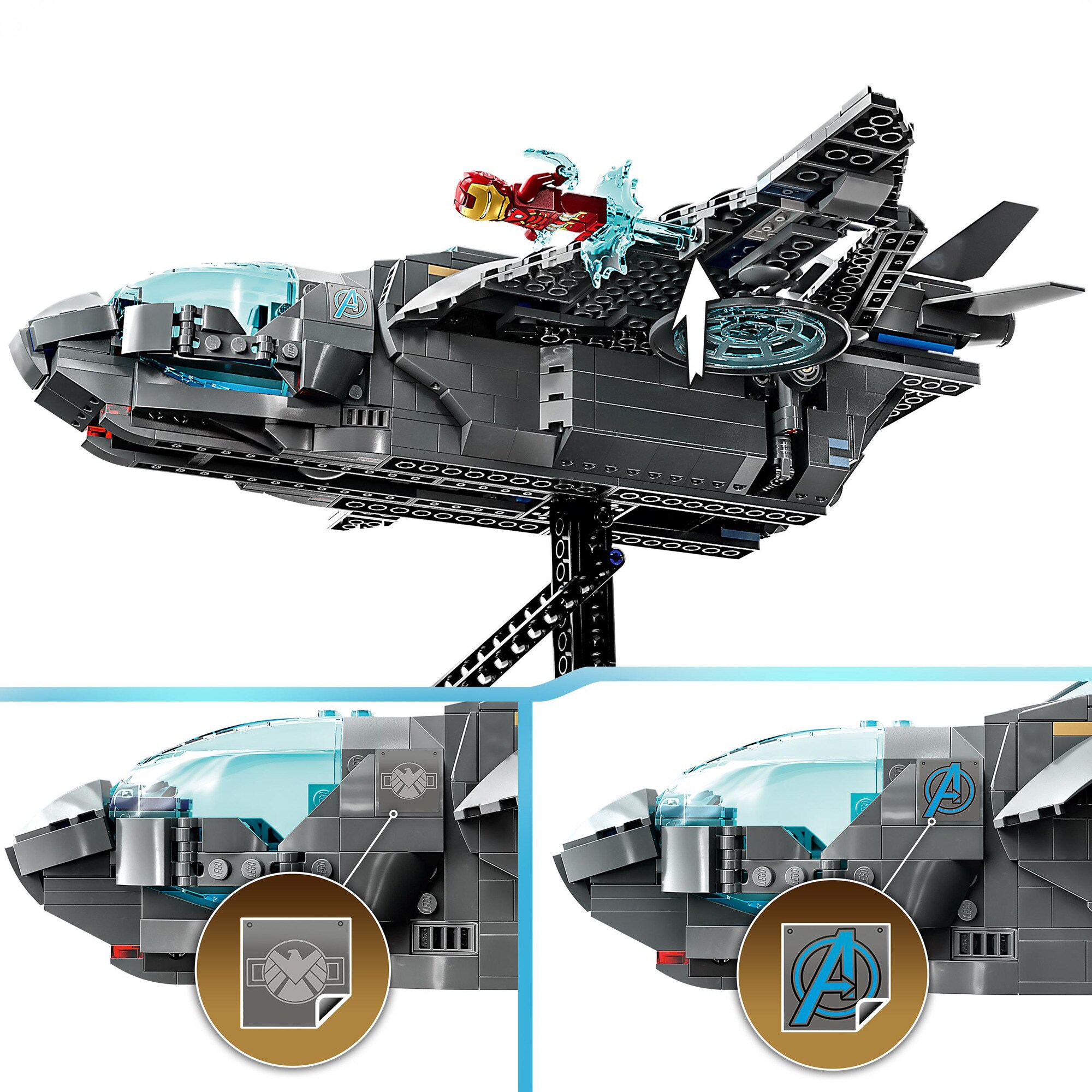 LEGO Konstruktionsspielzeug Marvel Der Quinjet der Avengers