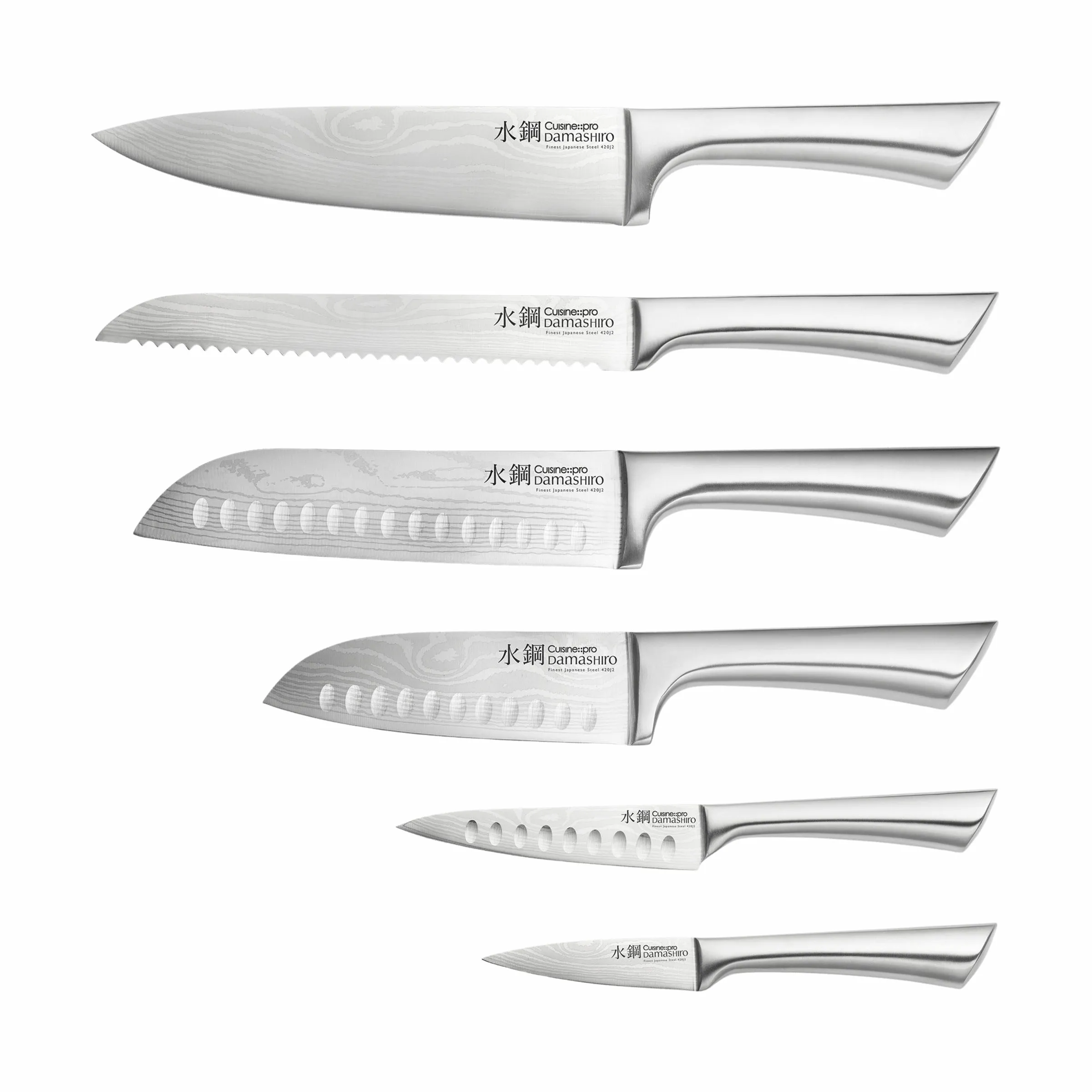 THE CUSTOM CHEF™ Damashiro® Mizu Knivblok - 7 dele
