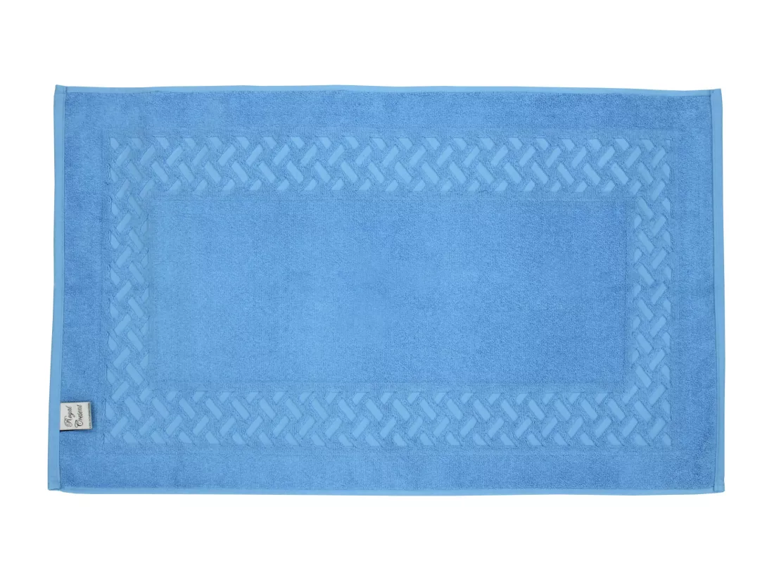 Tapis de bain 50x80 cm ROYAL CRESENT Bleu Ciel 850 g/m2