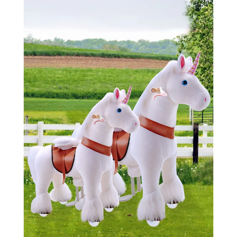 PonyCycle® Weißes Einhorn mit Bremse - groß