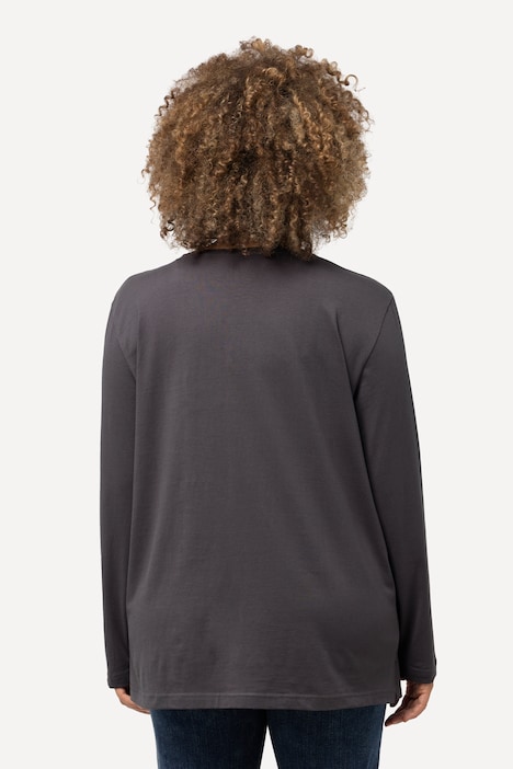 Shirt, V-Ausschnitt, Relaxed, Langarm