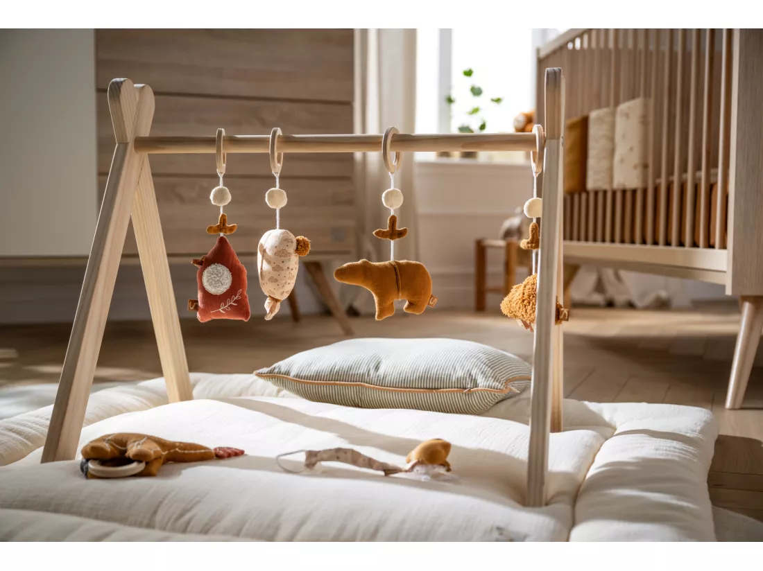 Arche d'éveil bois avec 4 jouets