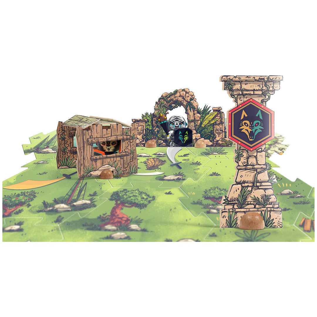 djeco arty toys vloerpuzzel puzzl'up voras furious - 18-delig