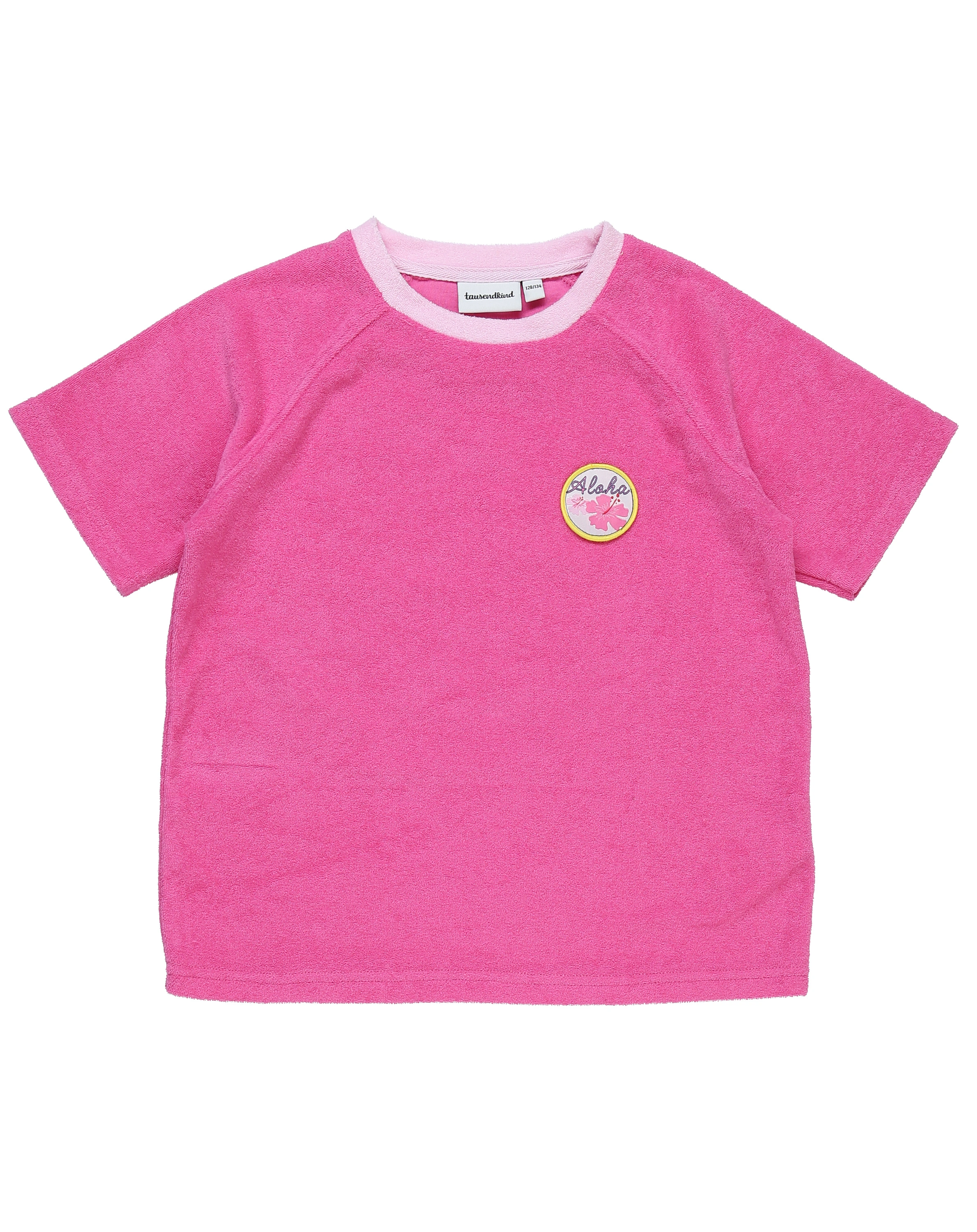 Frottee-T-Shirt ALOHA mit Shorts in pink