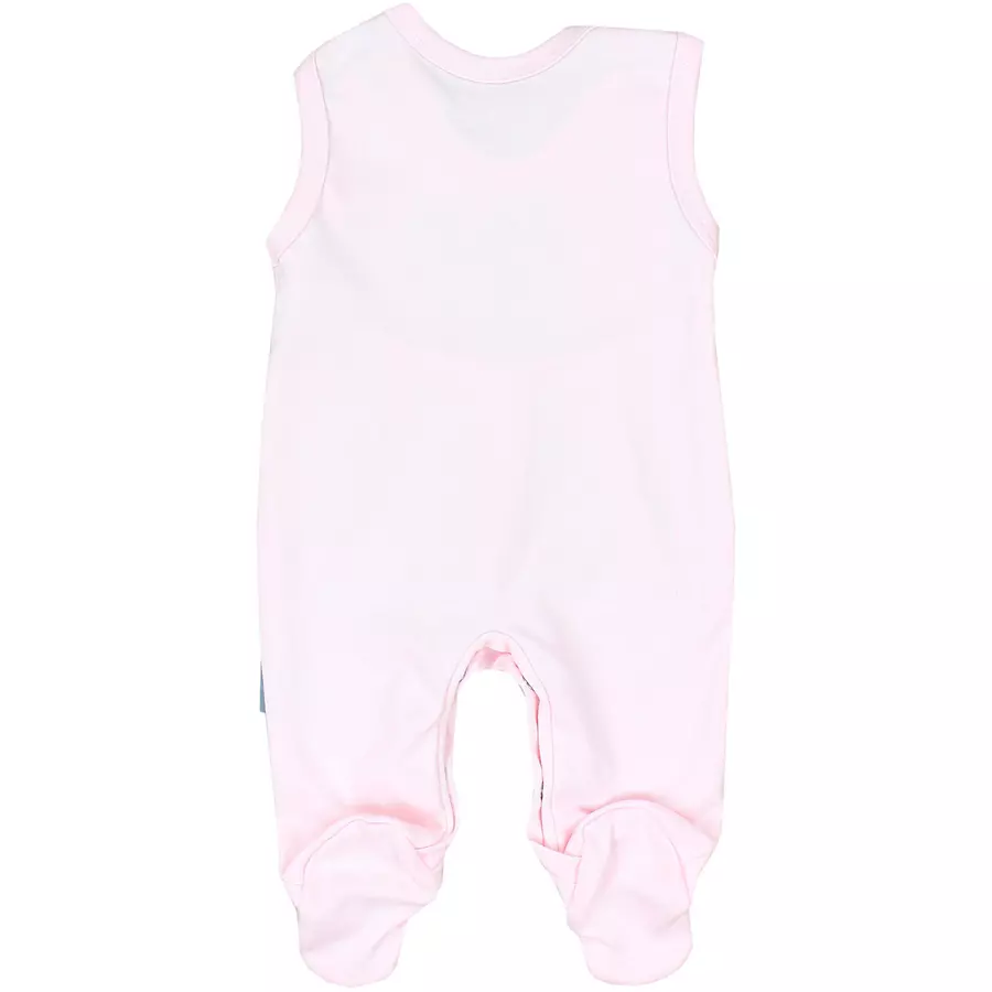 TupTam Baby Mädchen Strampler mit Fuß 3er Pack rosablau