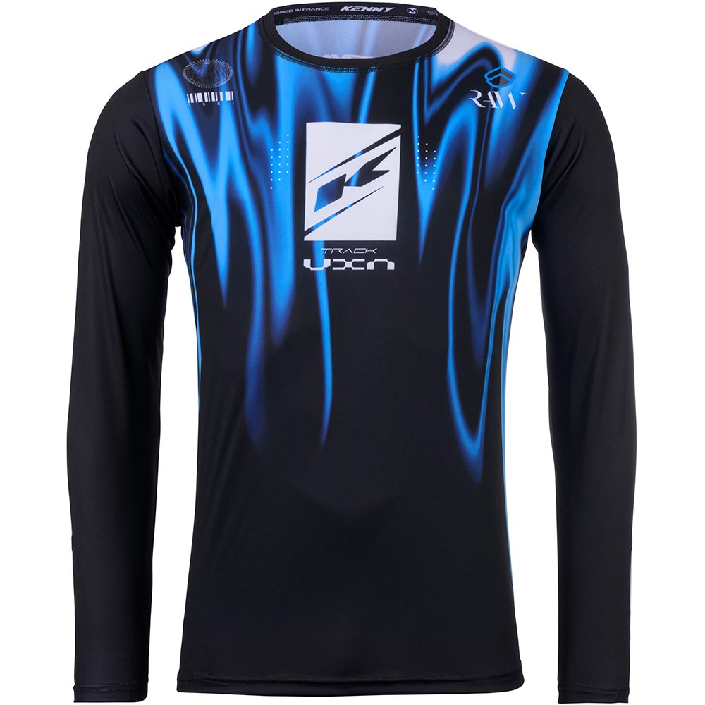 Kenny - Maillot enfant Track Raw Kid Noir / Bleu / Blanc