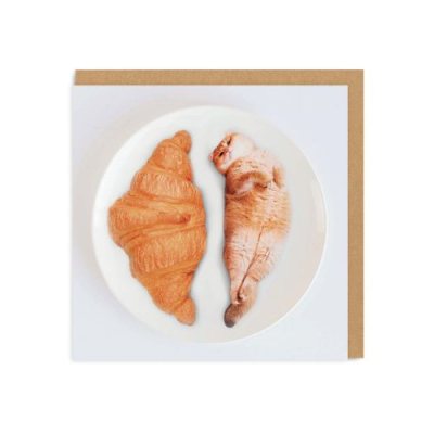 Croissant Cat Card