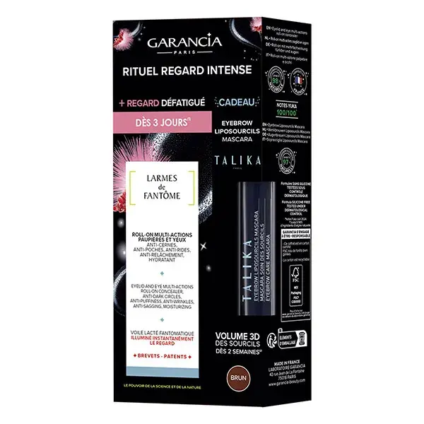 Kit de presente Garancia Ghost Tears 10ml + Máscara para sobrancelhas Talika Brown Lipo-Brow 5ml