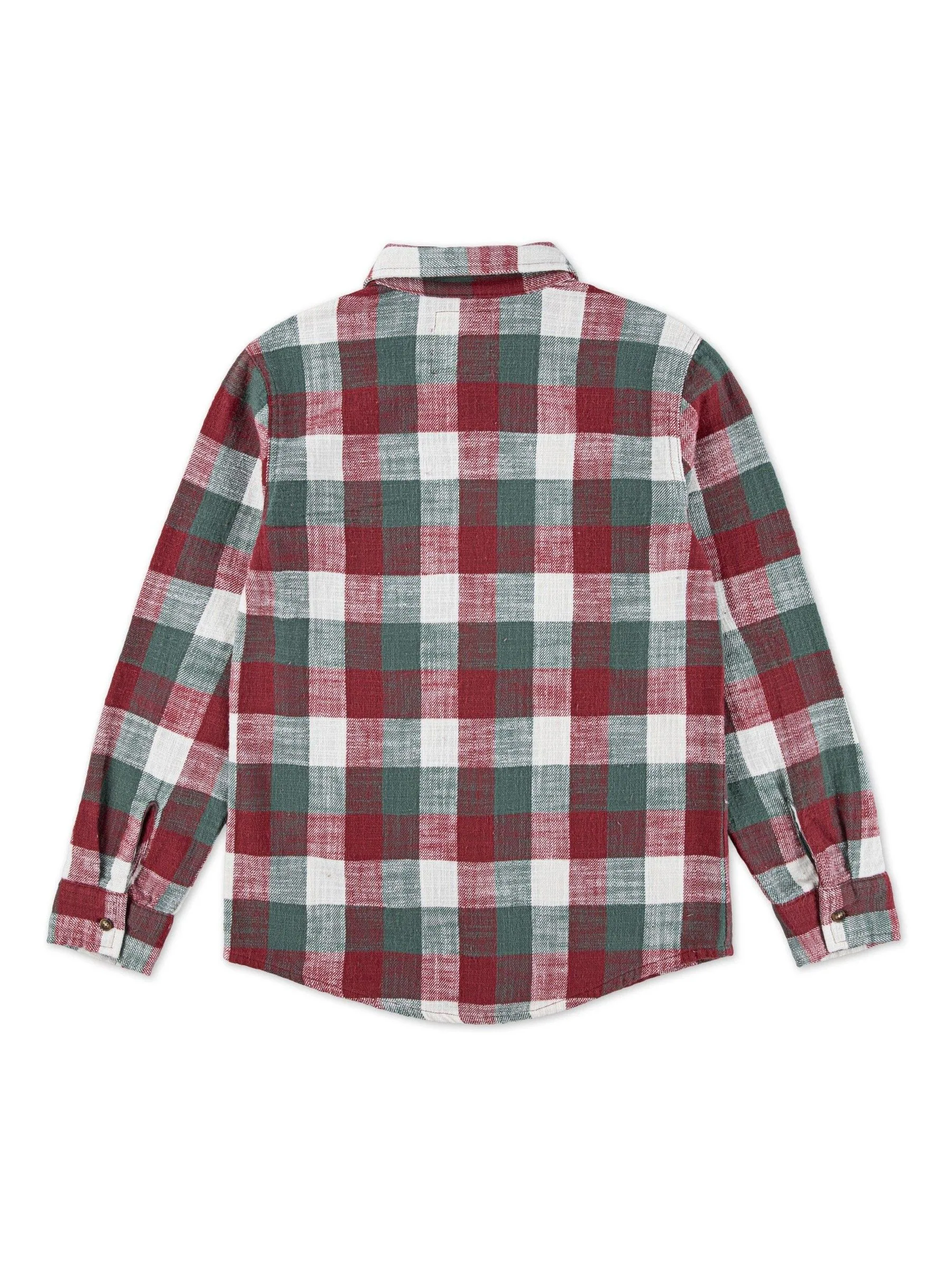 Rood - Levi's® Logo Buffalo Check Flannel Shirt