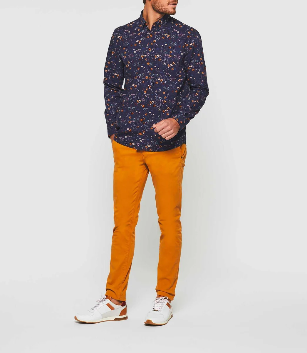 Chemise à imprimé marine 