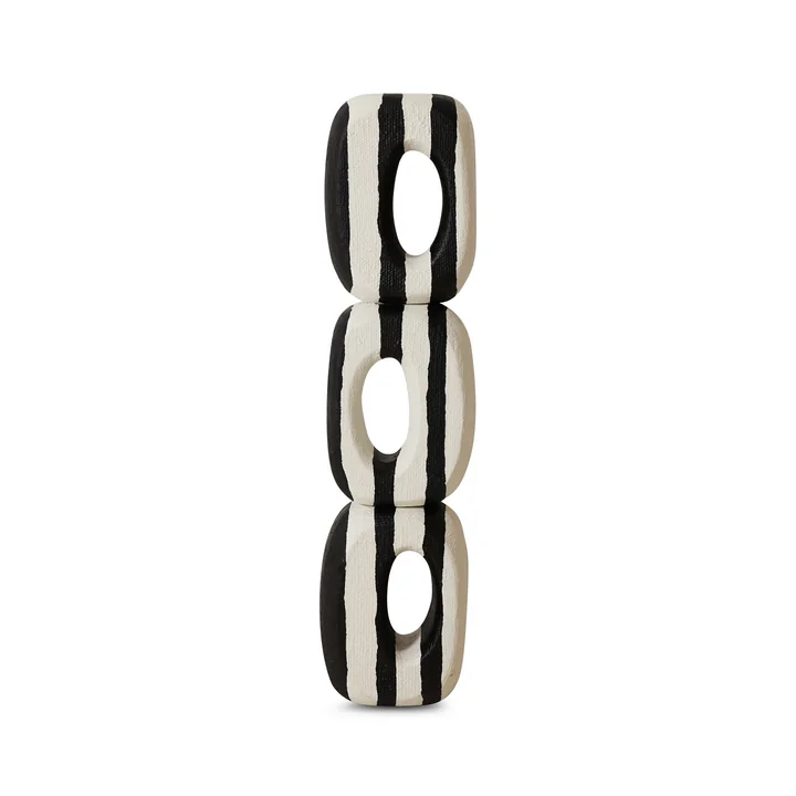 HKliving - Monochrome Art Skulptur, schwarz / weiss