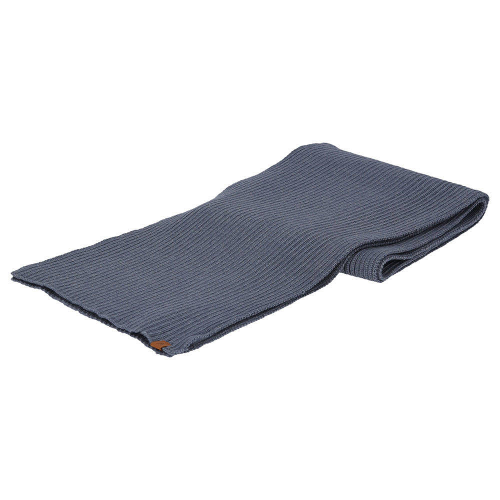 Sarlini ribgebreide sjaal denimblauw