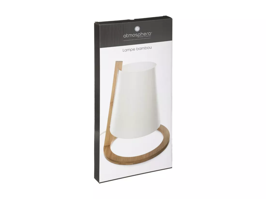 Lampe à poser en Bambou H 26 cm