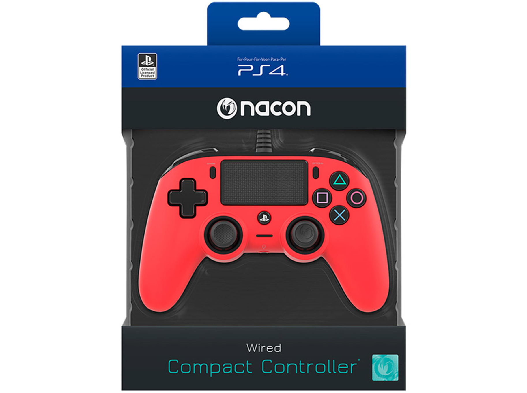 COMANDO COM FIOS PS4 VERMELHO NACON
