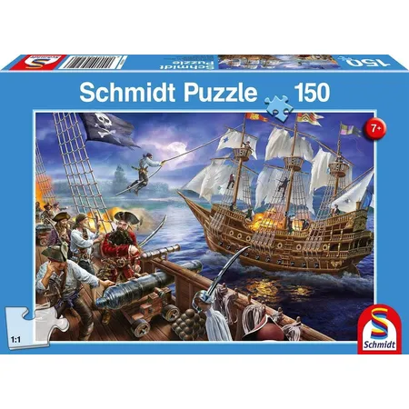 Schmidt Spiele KinderPuzzle - Abenteuer mit den Piraten, 150 Teile