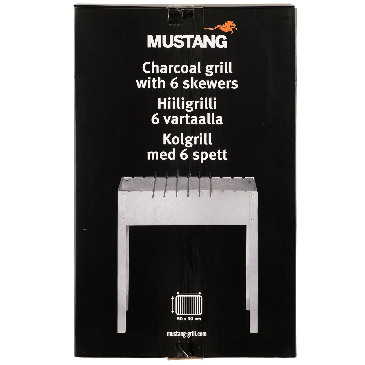 Kullgrill med grillspyd