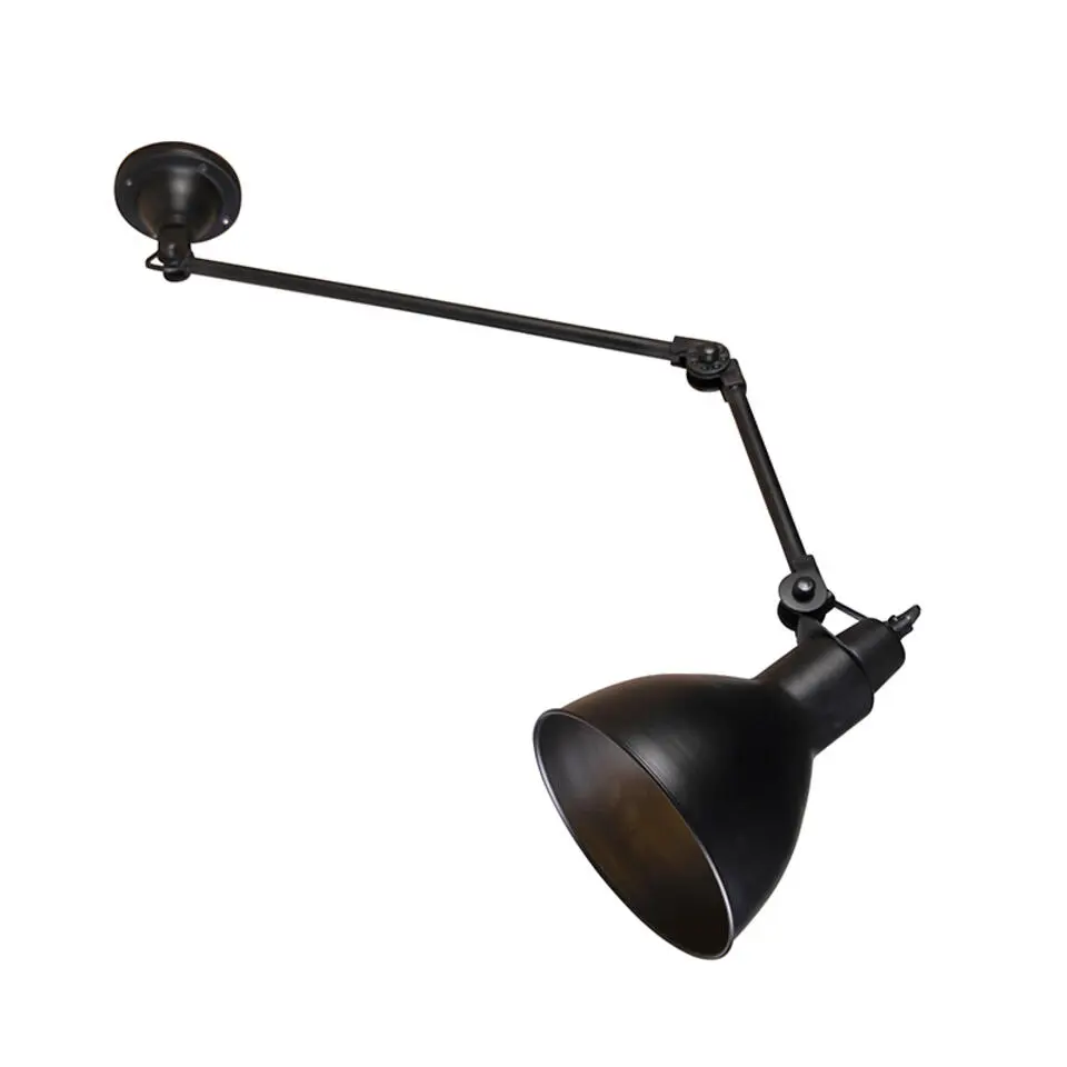 Qazqa wandlampen wye zwart e27