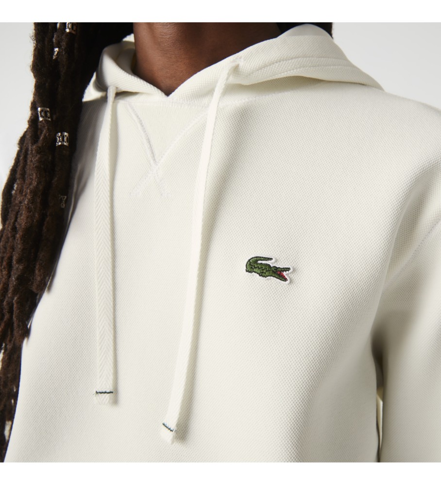 Moletom Lacoste Loose Fit com Capuz, Branco
