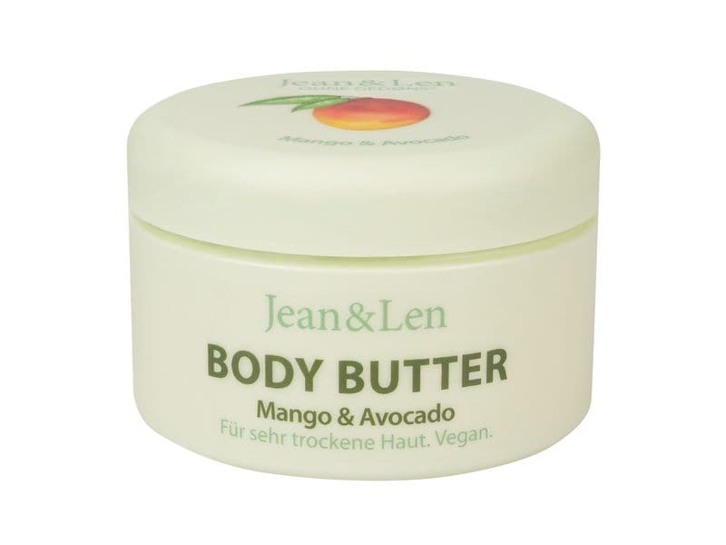 Jean & Len Body Butter Mango und Avocado 200 ml1 Stück Natürliche Körperbutter versorgt die Haut mit ausreichend Feuchtigkeit