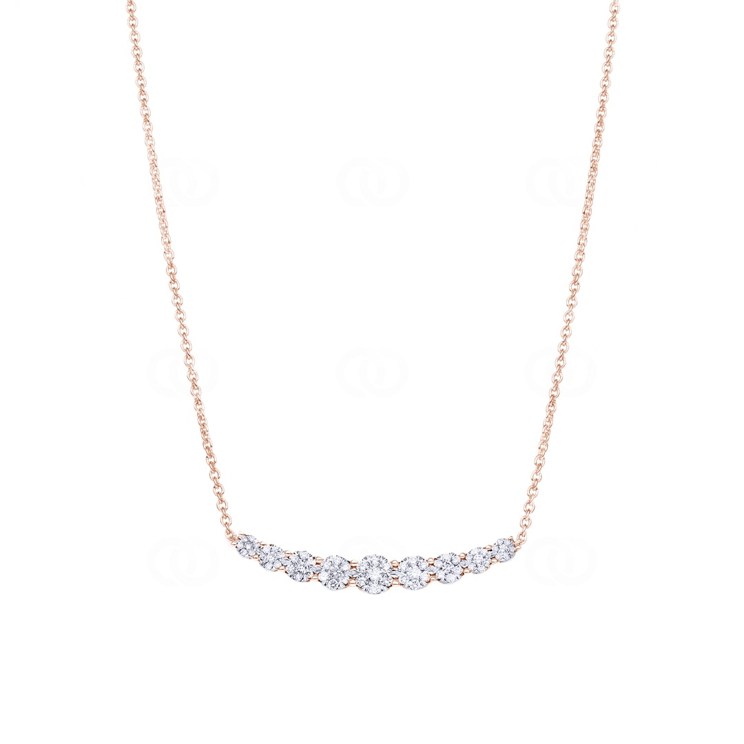 0.50 Karat Diamantencollier 750/18 K Roségold