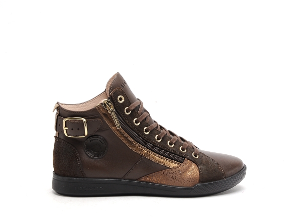 Pataugas boots bottine plates femme palme mix marron