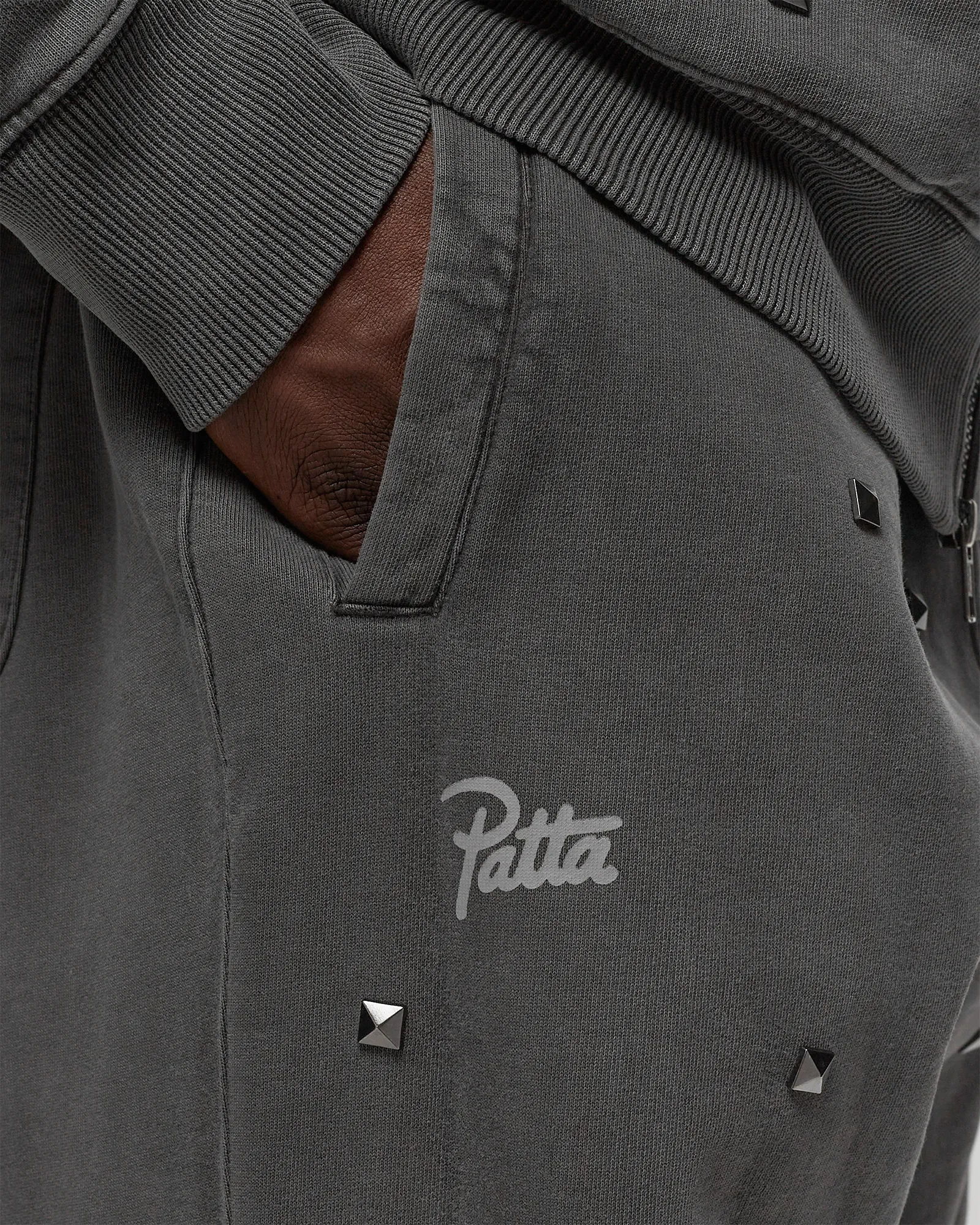 PATTA Studded Washed Jogging Pants