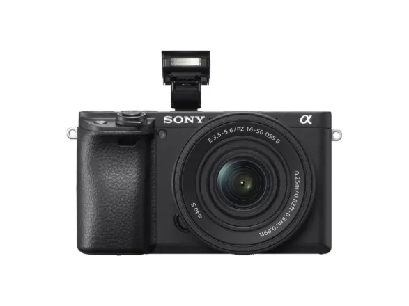 Sony a6400 ILCE-6400 - Digitalkamera - spejlløst - 24.2 MP - APS-C - 4K / 30 fps 16-50 mm Power Zoom-objektiv - Wi-Fi, NFC, Bluetooth - sort